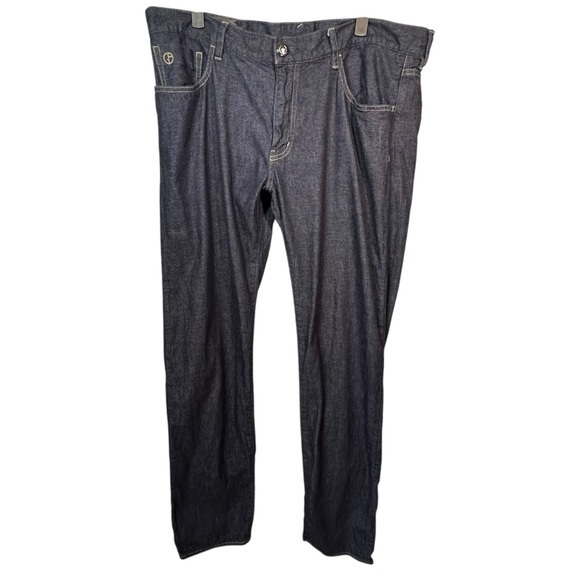 Giorgio Armani Black‎ Label Mens Dark Wash Straight Jeans Size 38 TALL Japan